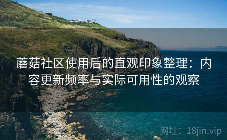 蘑菇社区使用后的直观印象整理:内容更新频率与实际可用性的观察