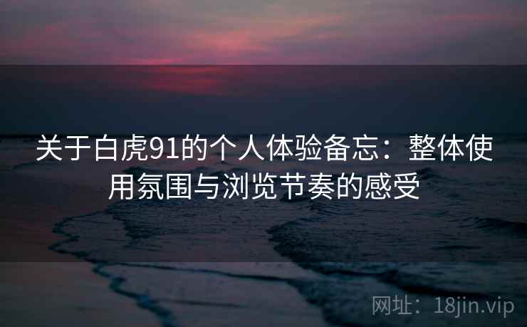 关于白虎91的个人体验备忘：整体使用氛围与浏览节奏的感受