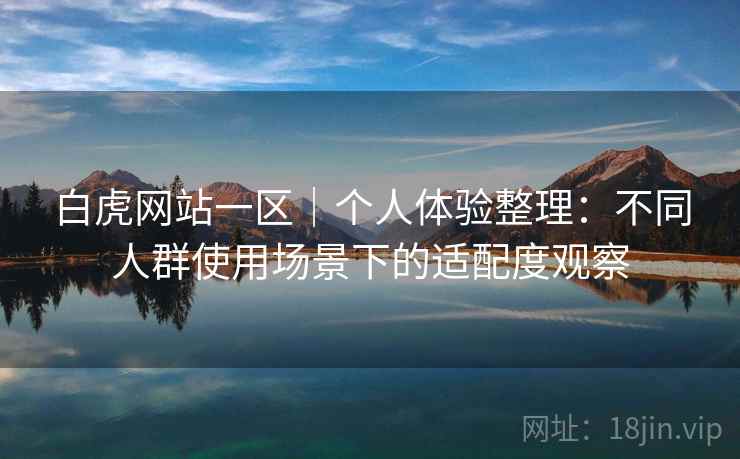 白虎网站一区｜个人体验整理：不同人群使用场景下的适配度观察