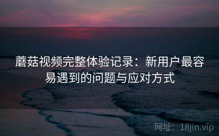 蘑菇视频完整体验记录:新用户最容易遇到的问题与应对方式