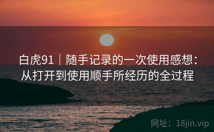 白虎91｜随手记录的一次使用感想：从打开到使用顺手所经历的全过程