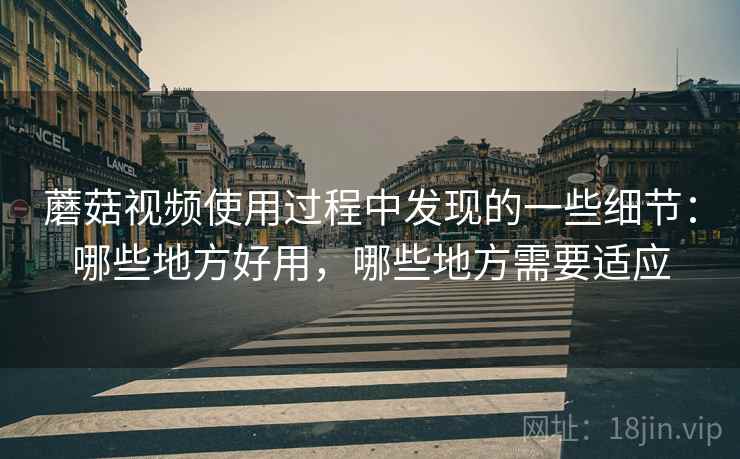蘑菇视频使用过程中发现的一些细节：哪些地方好用，哪些地方需要适应