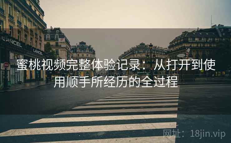 蜜桃视频完整体验记录：从打开到使用顺手所经历的全过程