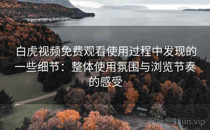 白虎视频免费观看使用过程中发现的一些细节：整体使用氛围与浏览节奏的感受