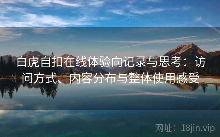 白虎自扣在线体验向记录与思考：访问方式、内容分布与整体使用感受