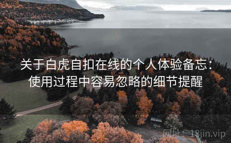 关于白虎自扣在线的个人体验备忘：使用过程中容易忽略的细节提醒